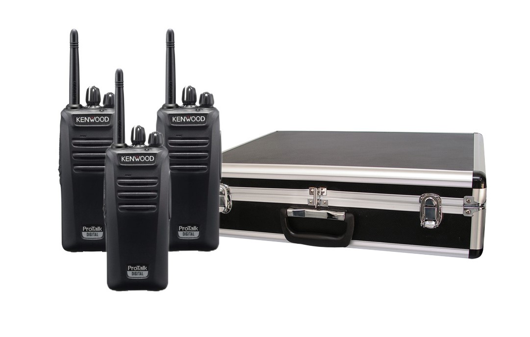 Kenwood 3er-Koffer-Set TK-3701D ProTalk (PMR446 analog/digital)