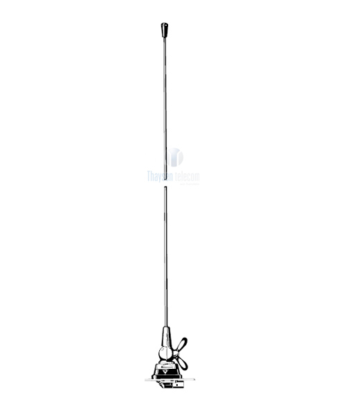 Procom 66-88 MHz Glasfiberstrahler Mobilantenne mit Z-Fuß ohne Kabel (FME-Anschluss Typ) (ML2-Z 1/4l)