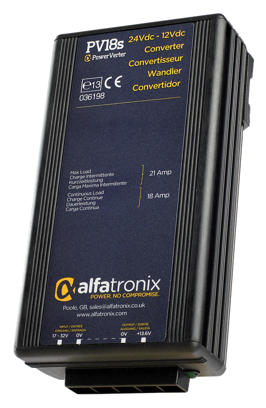 Alfatronix Spannungswandler 18/21A (PV18S)